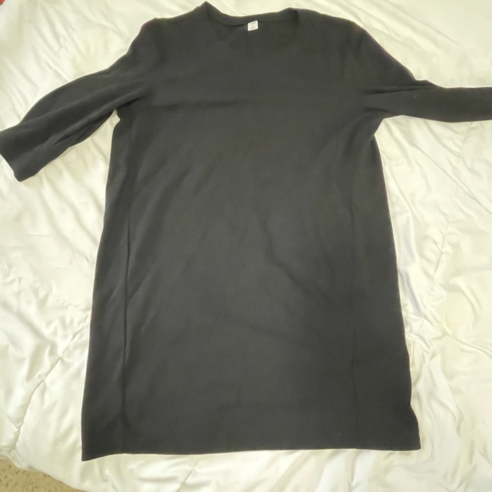 Ribbed dress 3/4 sleeve